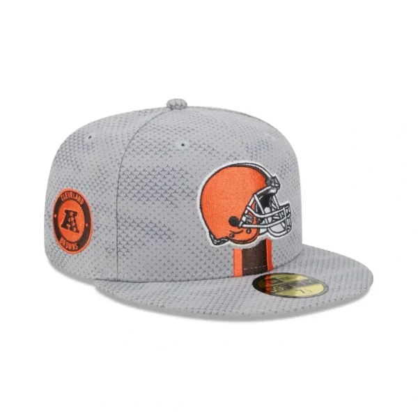 Hot Cleveland Browns 2024 Sideline Gray 59FIFTY Fitted Hat - KTGCaps - Baseball caps for various teams, purchased online at a discount