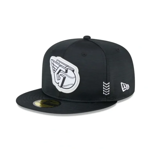 Best Sale Cleveland Guardians 2024 Clubhouse Black 59FIFTY Fitted Hat - KTGCaps - Baseball caps for various teams, purchased online at a discount