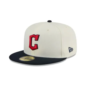 Best Cleveland Guardians Chrome 59FIFTY Fitted Hat - KTGCaps - Baseball caps for various teams, purchased online at a discount