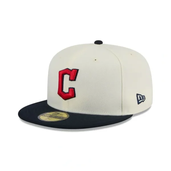 Best Cleveland Guardians Chrome 59FIFTY Fitted Hat - KTGCaps - Baseball caps for various teams, purchased online at a discount