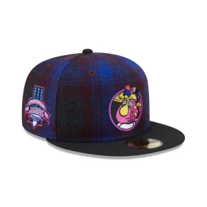 Best Sale Cleveland Guardians Mascot Plaid 59FIFTY Fitted Hat - KTGCaps - Baseball caps for various teams, purchased online at a discount