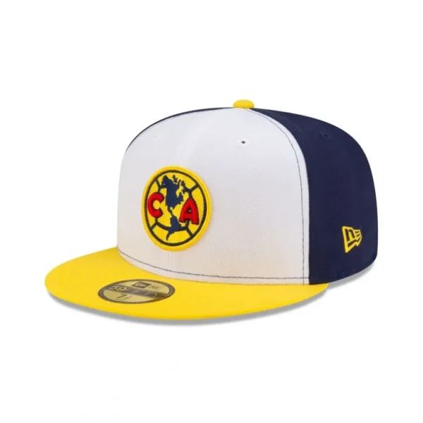 Shop Club América Navy 59FIFTY Fitted Hat - KTGCaps - Baseball caps for various teams, purchased online at a discount