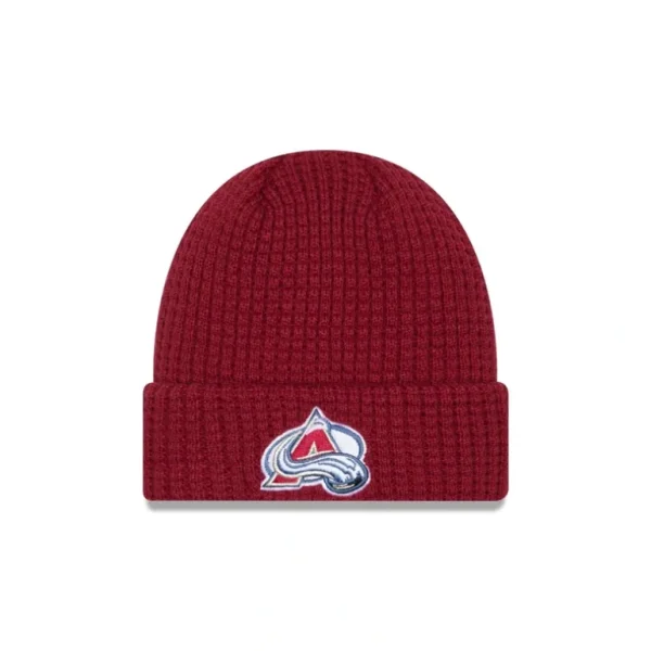 New Colorado Avalanche Waffle Knit Beanie - KTGCaps - Baseball caps for various teams, purchased online at a discount