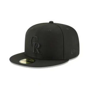 Best Sale Colorado Rockies Blackout Basic 59FIFTY Fitted Hat - KTGCaps - Baseball caps for various teams, purchased online at a discount