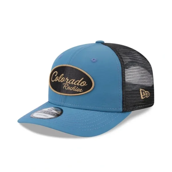 Sale Colorado Rockies Indigo 9SEVENTY Trucker Hat - KTGCaps - Baseball caps for various teams, purchased online at a discount