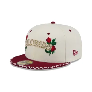 Online Colorado Rockies Novelty Stitch 59FIFTY Fitted Hat - KTGCaps - Baseball caps for various teams, purchased online at a discount