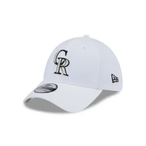 Store Colorado Rockies Optic White 39THIRTY Stretch Fit Hat - KTGCaps - Baseball caps for various teams, purchased online at a discount