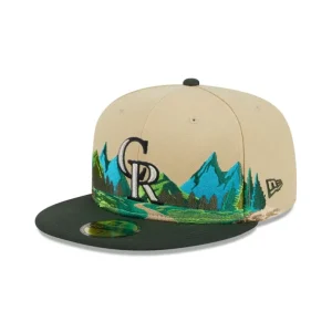 Best Colorado Rockies Team Landscape 59FIFTY Fitted Hat - KTGCaps - Baseball caps for various teams, purchased online at a discount