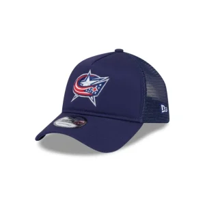 Store Columbus Blue Jackets 9FORTY AFrame Trucker Hat - KTGCaps - Baseball caps for various teams, purchased online at a discount