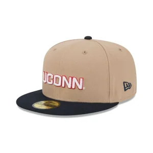 Store Connecticut Huskies Camel 59FIFTY Fitted Hat - KTGCaps - Baseball caps for various teams, purchased online at a discount