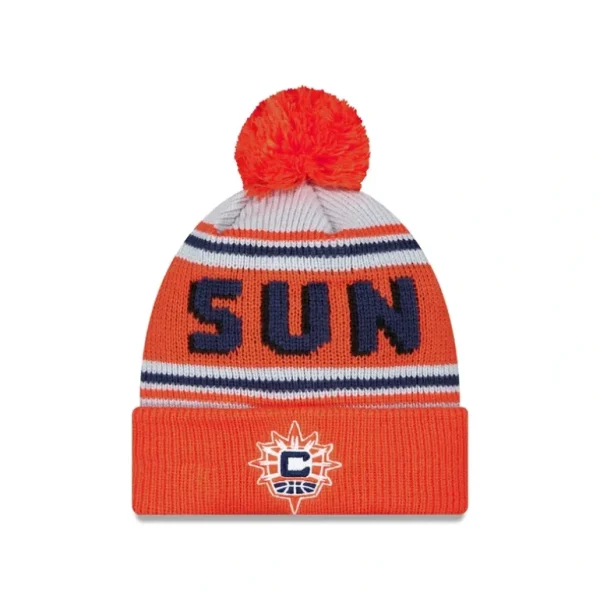 Shop Connecticut Sun 2024 Team Pom Knit Hat - KTGCaps - Baseball caps for various teams, purchased online at a discount
