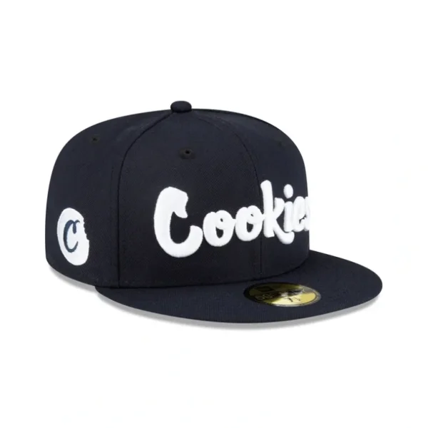 Store Cookies Navy 59FIFTY Fitted Hat - KTGCaps - Baseball caps for various teams, purchased online at a discount