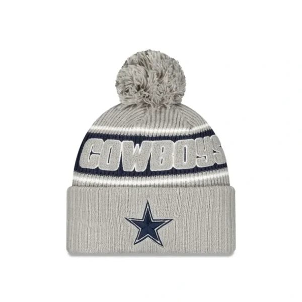 Best Dallas Cowboys 2024 Cold Weather Gray Pom Knit Hat - KTGCaps - Baseball caps for various teams, purchased online at a discount