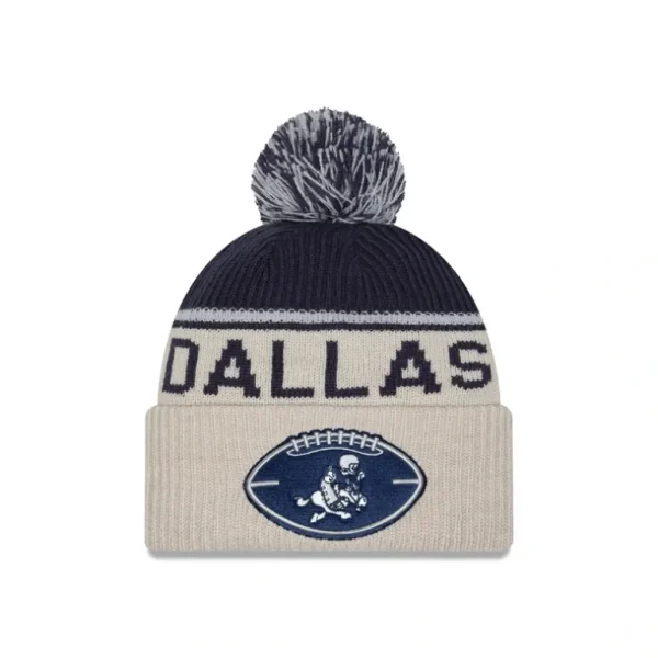 Outlet Dallas Cowboys 2024 Cold Weather Historic Pom Knit Hat - KTGCaps - Baseball caps for various teams, purchased online at a discount