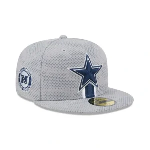 Outlet Dallas Cowboys 2024 Sideline Gray 59FIFTY Fitted Hat - KTGCaps - Baseball caps for various teams, purchased online at a discount