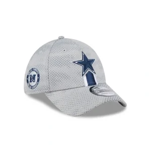 Best Dallas Cowboys 2024 Sideline Gray 39THIRTY Stretch Fit Hat - KTGCaps - Baseball caps for various teams, purchased online at a discount