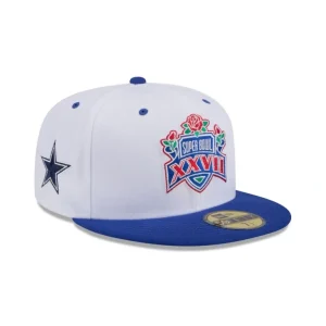 Shop Dallas Cowboys Blue Visor Super Bowl Side Patch 59FIFTY Fitted Hat - KTGCaps - Baseball caps for various teams, purchased online at a discount