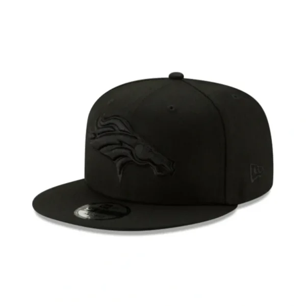 Sale Denver Broncos Basic Black On Black 9FIFTY Snapback Hat - KTGCaps - Baseball caps for various teams, purchased online at a discount