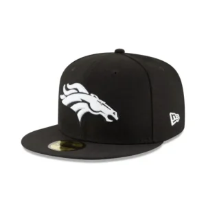 Outlet Denver Broncos Black amp White 59FIFTY Fitted Hat - KTGCaps - Baseball caps for various teams, purchased online at a discount