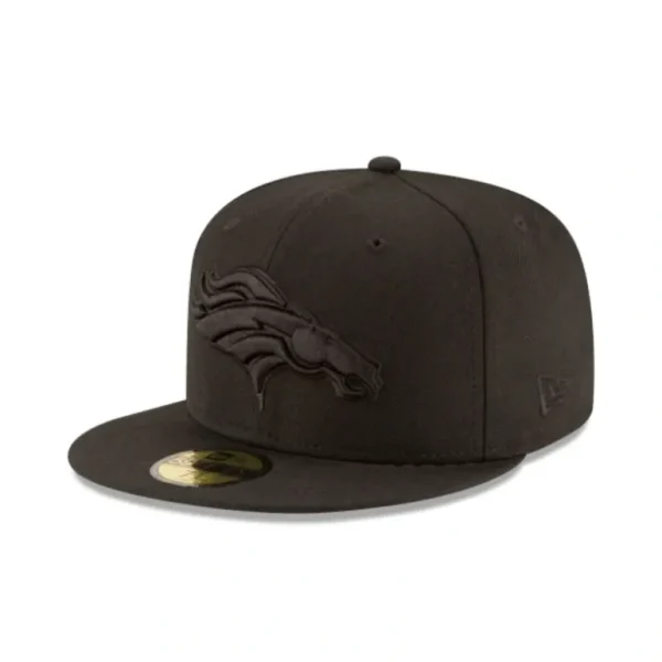 Best Denver Broncos Black On Black 59FIFTY Fitted Hat - KTGCaps - Baseball caps for various teams, purchased online at a discount