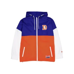 Outlet Denver Broncos Throwback Windbreaker - KTGCaps - Baseball caps for various teams, purchased online at a discount