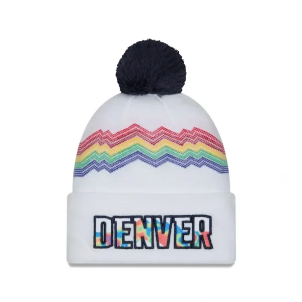 Store Denver Nuggets 2024 City Edition Pom Knit Hat - KTGCaps - Baseball caps for various teams, purchased online at a discount