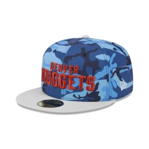 Outlet Denver Nuggets Blue Camo 59FIFTY Fitted Hat - KTGCaps - Baseball caps for various teams, purchased online at a discount