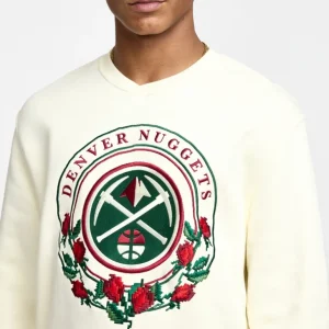 New Denver Nuggets Novelty Stitch Crewneck - KTGCaps - Baseball caps for various teams, purchased online at a discount