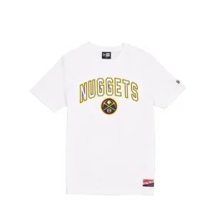Hot Denver Nuggets Throwback White TShirt - KTGCaps - Baseball caps for various teams, purchased online at a discount