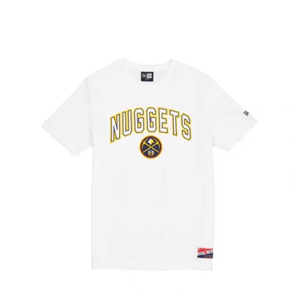 Hot Denver Nuggets Throwback White TShirt - KTGCaps - Baseball caps for various teams, purchased online at a discount