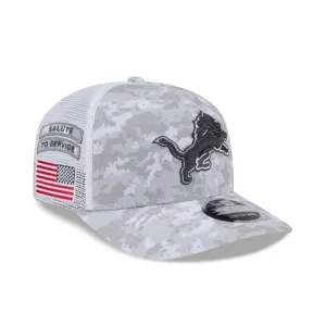 Store Detroit Lions 2024 Salute to Service 9SEVENTY Trucker Hat - KTGCaps - Baseball caps for various teams, purchased online at a discount