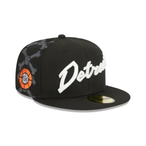 Outlet Detroit Pistons 2023 City Edition 59FIFTY Fitted Hat - KTGCaps - Baseball caps for various teams, purchased online at a discount