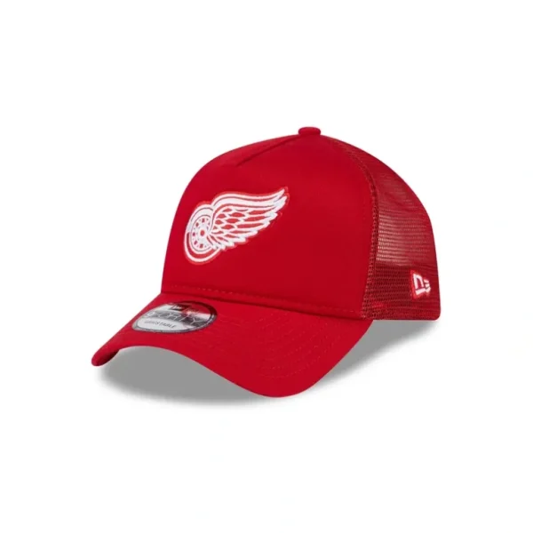 Online Detroit Red Wings 9FORTY AFrame Trucker Hat - KTGCaps - Baseball caps for various teams, purchased online at a discount