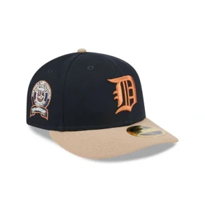 Outlet Detroit Tigers Blue Ivory Low Profile 59FIFTY Fitted Hat - KTGCaps - Baseball caps for various teams, purchased online at a discount