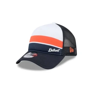 Store Detroit Tigers Color Block 9FORTY AFrame Trucker Snapback Hat - KTGCaps - Baseball caps for various teams, purchased online at a discount