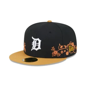 Sale Detroit Tigers Floral Vine 59FIFTY Fitted Hat - KTGCaps - Baseball caps for various teams, purchased online at a discount