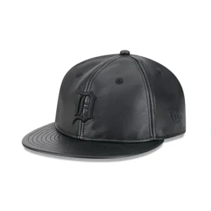 Best Detroit Tigers Genuine Leather Retro Crown 9FIFTY Strapback Hat - KTGCaps - Baseball caps for various teams, purchased online at a discount