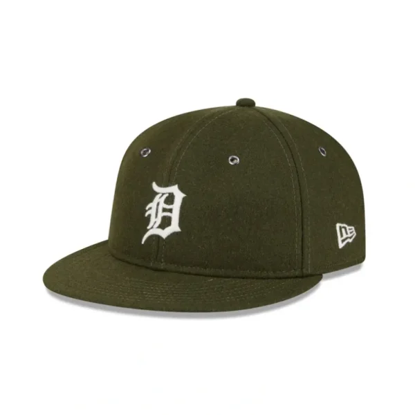Discount Detroit Tigers New Olive Wool Retro Crown 9FIFTY Adjustable Hat - KTGCaps - Baseball caps for various teams, purchased online at a discount
