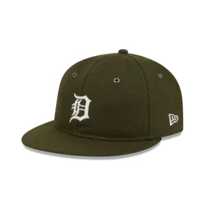 Best Sale Detroit Tigers New Olive Wool Retro Crown 59FIFTY Fitted Hat - KTGCaps - Baseball caps for various teams, purchased online at a discount
