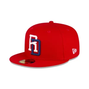 Store Dominican Republic Scarlet 59FIFTY Fitted Hat - KTGCaps - Baseball caps for various teams, purchased online at a discount