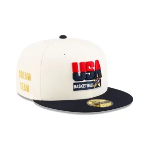 Outlet Dream Team Chrome White Alt 59FIFTY Fitted Hat - KTGCaps - Baseball caps for various teams, purchased online at a discount