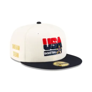 Hot Dream Team Chrome White 59FIFTY Fitted Hat - KTGCaps - Baseball caps for various teams, purchased online at a discount