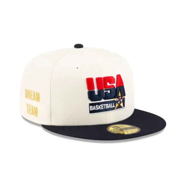 Hot Dream Team Chrome White 59FIFTY Fitted Hat - KTGCaps - Baseball caps for various teams, purchased online at a discount