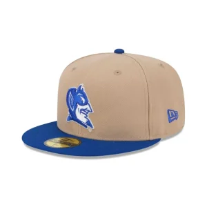 Online Duke Blue Devils Camel 59FIFTY Fitted Hat - KTGCaps - Baseball caps for various teams, purchased online at a discount