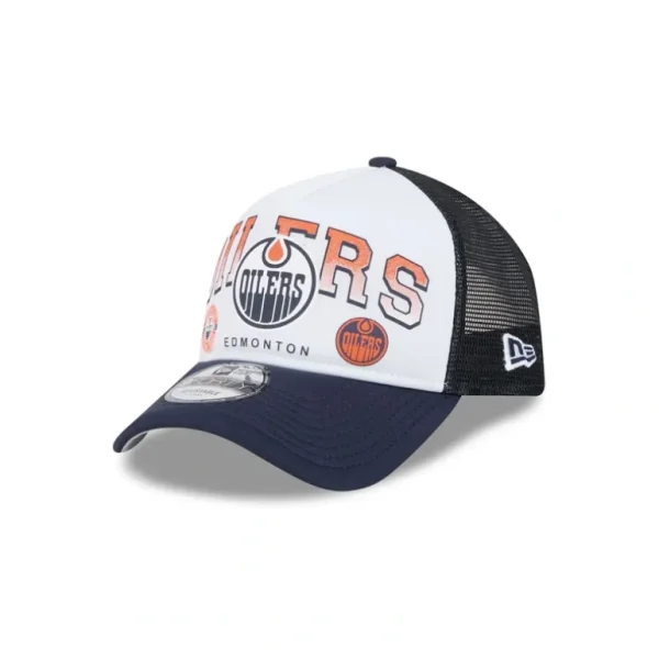 Best Edmonton Oilers Sport Classics 9FORTY AFrame Trucker Hat - KTGCaps - Baseball caps for various teams, purchased online at a discount