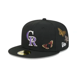 Outlet FELT x Colorado Rockies Black 59FIFTY Fitted Hat - KTGCaps - Baseball caps for various teams, purchased online at a discount