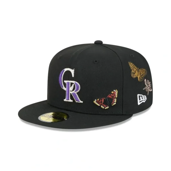 Outlet FELT x Colorado Rockies Black 59FIFTY Fitted Hat - KTGCaps - Baseball caps for various teams, purchased online at a discount
