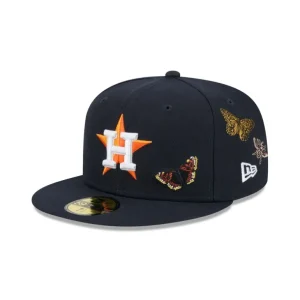 Best FELT x Houston Astros Navy 59FIFTY Fitted Hat - KTGCaps - Baseball caps for various teams, purchased online at a discount