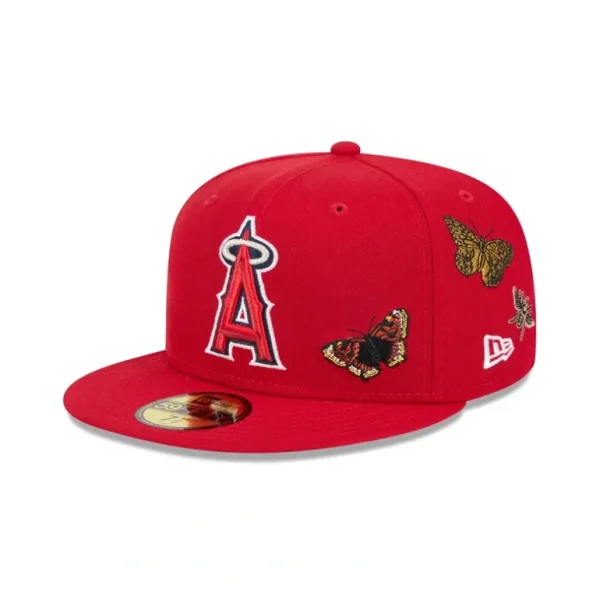 Best FELT x Los Angeles Angels Red 59FIFTY Fitted Hat - KTGCaps - Baseball caps for various teams, purchased online at a discount
