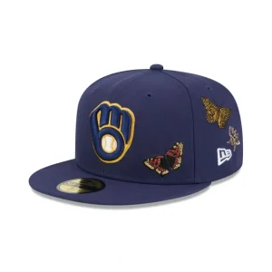 Store FELT x Milwaukee Brewers Navy 59FIFTY Fitted Hat - KTGCaps - Baseball caps for various teams, purchased online at a discount